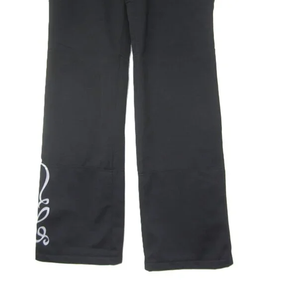 Athleta Womens Size 8T 8 Tall Black Ski Snowboard Pants Fleece Lined Fall Line